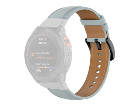 Correa de piel auténtica con herramienta para Garmin Fenix 7/Instinct 2/Fenix 5/Forerunner 935/Forerunner 945 - canoso