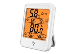 Termómetro e higrómetro digital para interiores con registro de temperatura máxima y mínima. GOKOCO