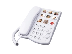 Teléfono fijo para personas mayores, diseño fijo, sin batería, inalámbrico, para casa u oficina