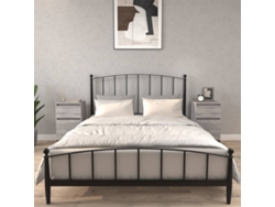 Mesitas de Noche LOVELY HOME Mesinha 2 Pcs 40X35X70 Cm Cinzento Sonoma
