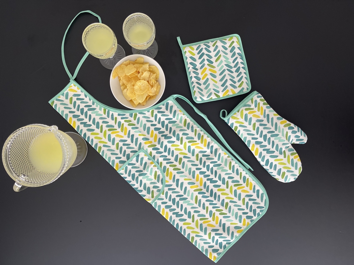Conjunto De Delantal ILMH BY I LOVE MY HOME 3 Piezas - Estampado Multicolor
