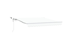 Toldo retráctil blanco de 300 x 250 cm, poliéster y metal, VIDAXL