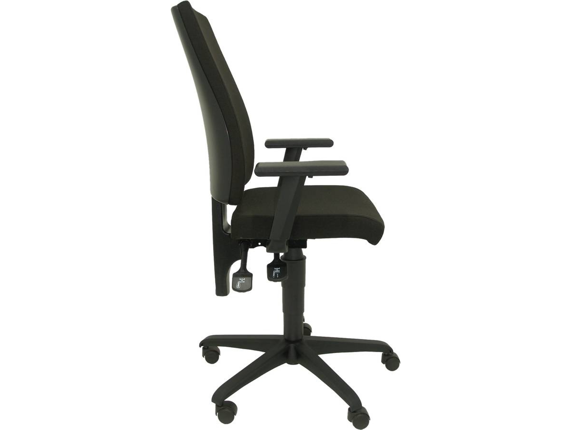 Silla de Escritorio Operativa PYC Lezuza Negro (Brazos Ajustables - Tejido)