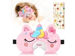 Adorable Antifaz Infantil Con Un Suave Diseño De Unicornio Aterciopelado Y Correa Ajustable: El Regalo Perfecto Para Niños. Digitallab