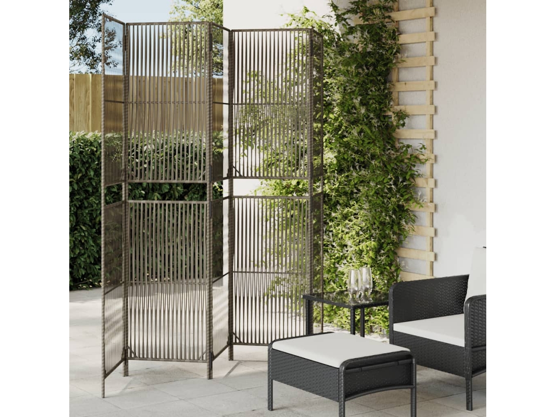 Biombo de 5 paneles de mimbre gris Wsd863082 Lovely Home