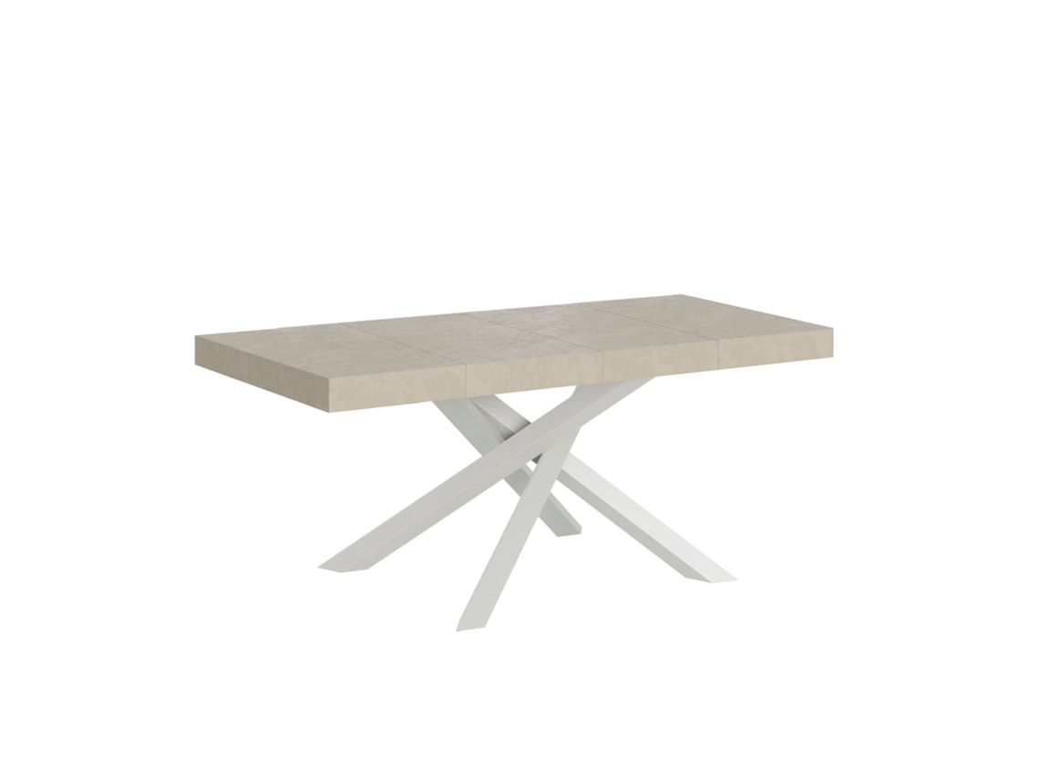 Mesa extensible 90x120/380 cm Volantis Premium estructura cachemir blanco
