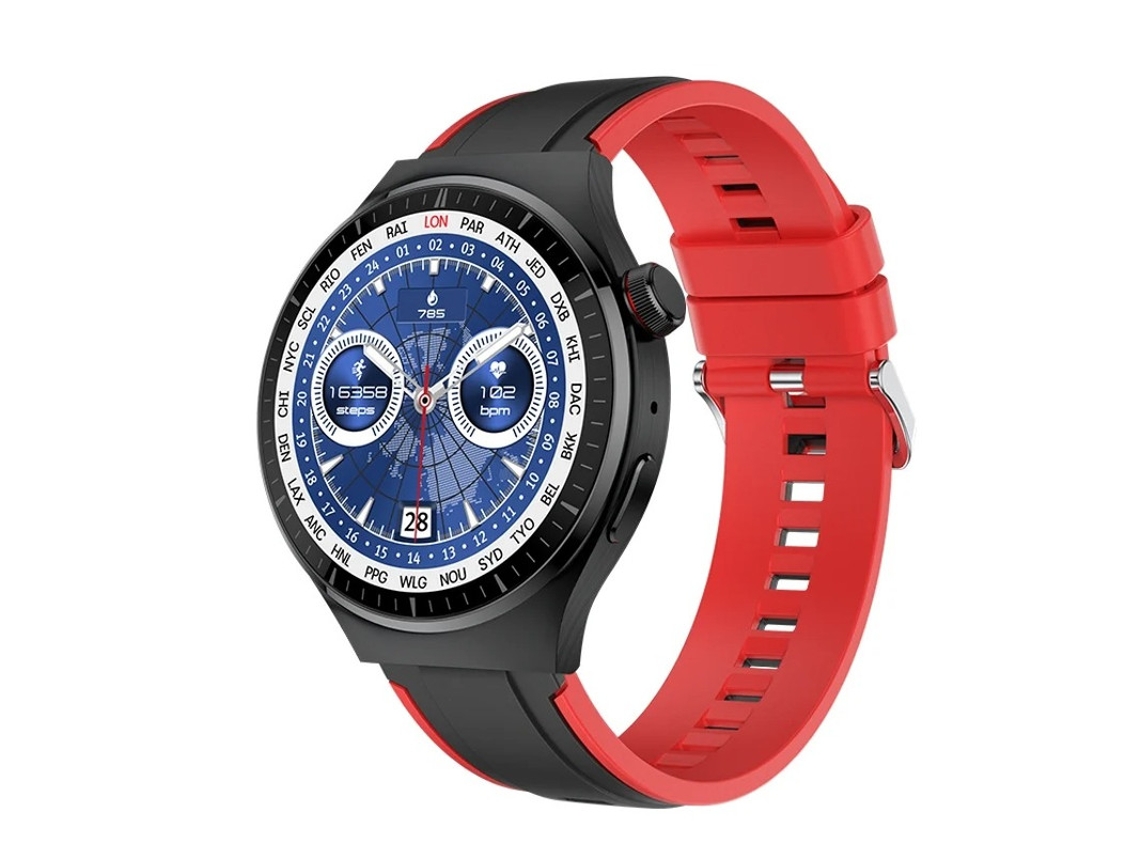 Reloj inteligente Bestvite con llamadas Bluetooth, 256 MB de almacenamiento y reproducción de música, color rojo