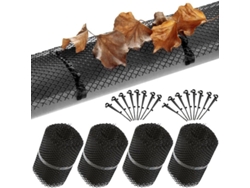 Protectores De Canalones Con 60 Clips De Fijación, 16 Cm X 6 M - Evitan Obstrucciones, Fácil Instalación