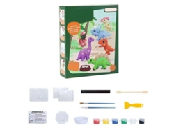 2026-juguete De Pintura De Yeso Para Niños Diy Manual Escultura Cartoon Molde Pigmentos Estilo Dinosaurio