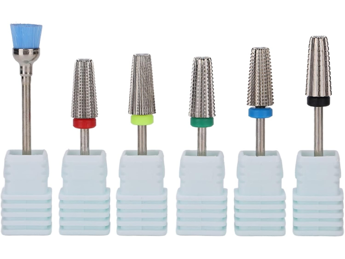 Brocas Para Uñas 5 En 1, Herramienta De Manicura De Acero De Tungsteno Para Pulir Y Eliminar Uñas.