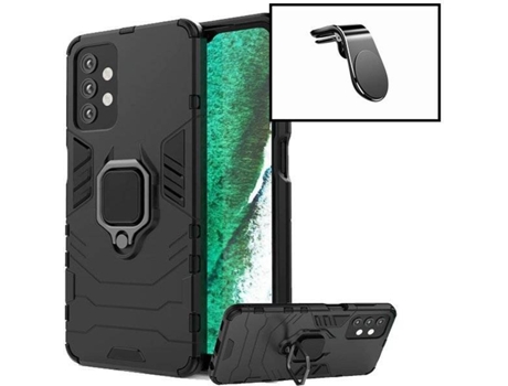 Carcasa + Soporte Magnético L Safe Driving Samsung Galaxy A52s 5G PHONECARE Military Defender Negro