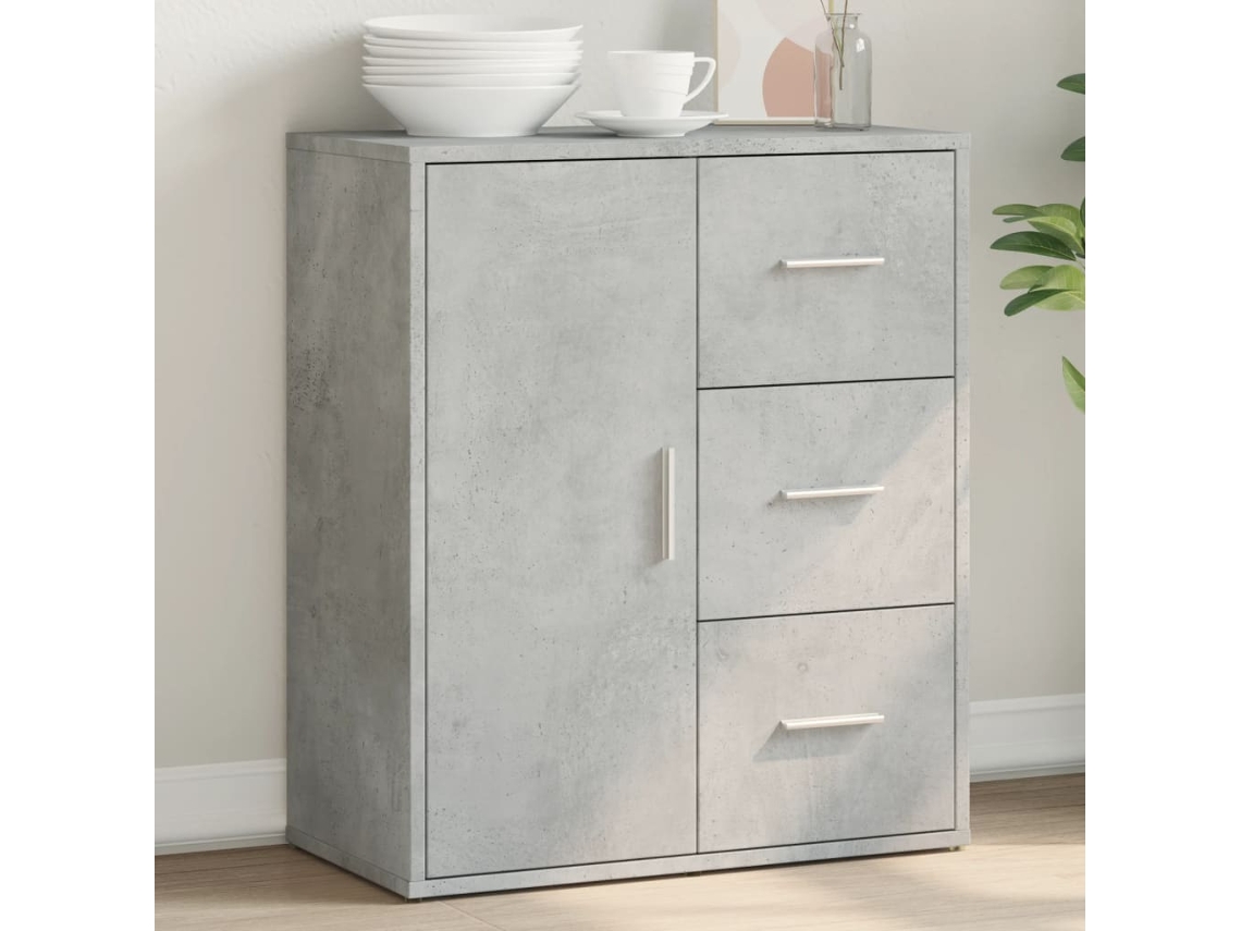 Aparador De Madera De Ingeniería Gris Hormigón 60x31x70 Cm