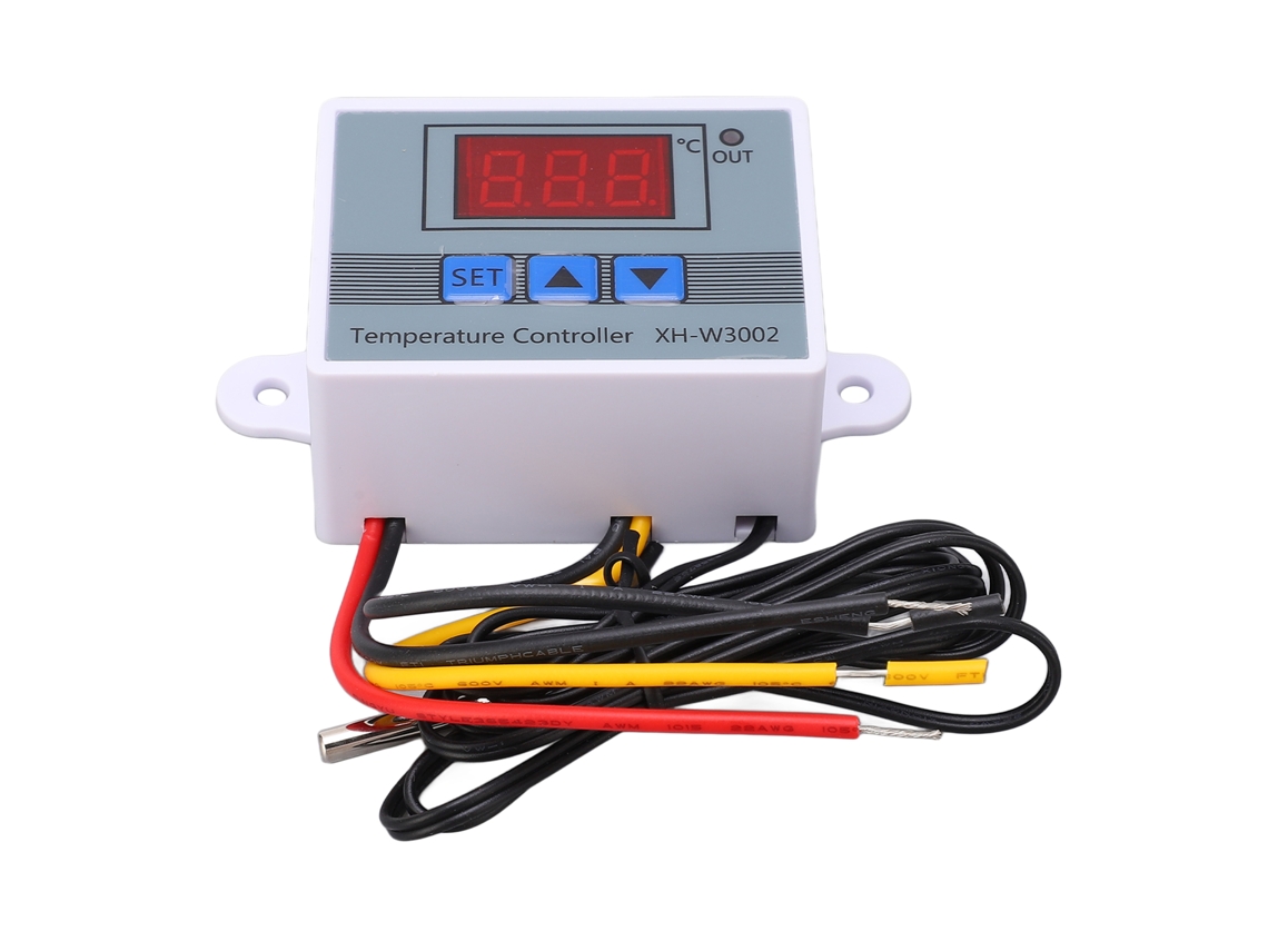 Termostato controlador de temperatura digital con sonda impermeable 10A 24V 240W