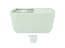 Cubo De Almacenamiento De Arroz Con Taza Medidora, Escala Clara Y Sellado, Plástico, Verde, 10kg (20cm)