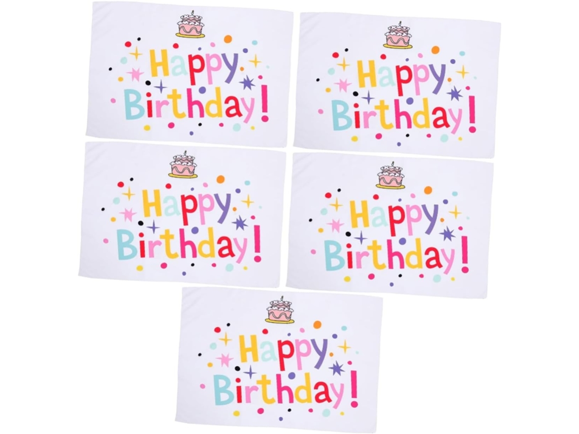 Pancarta De Fondo De 5 Piezas Para Decoración De Cumpleaños Con Pastel