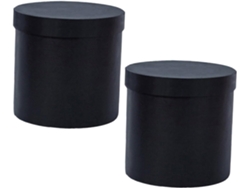 Cajas Redondas De Cartón Para Flores Preservadas, Juego 2 Recipientes Cilíndricos Con Tapa,