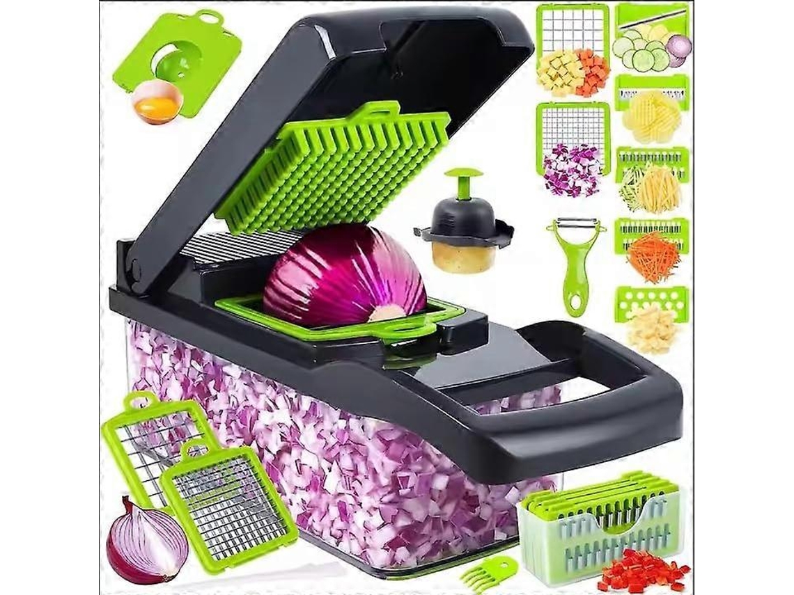 Cortadora y picadora de verduras 16 en 1, herramienta de cocina multifuncional Ushion