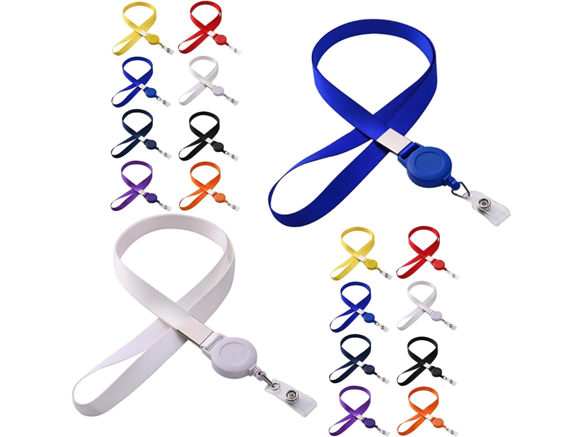 Paquete De 20 Portatarjetas Retráctiles Surtidos Con Cordón Resistente.
