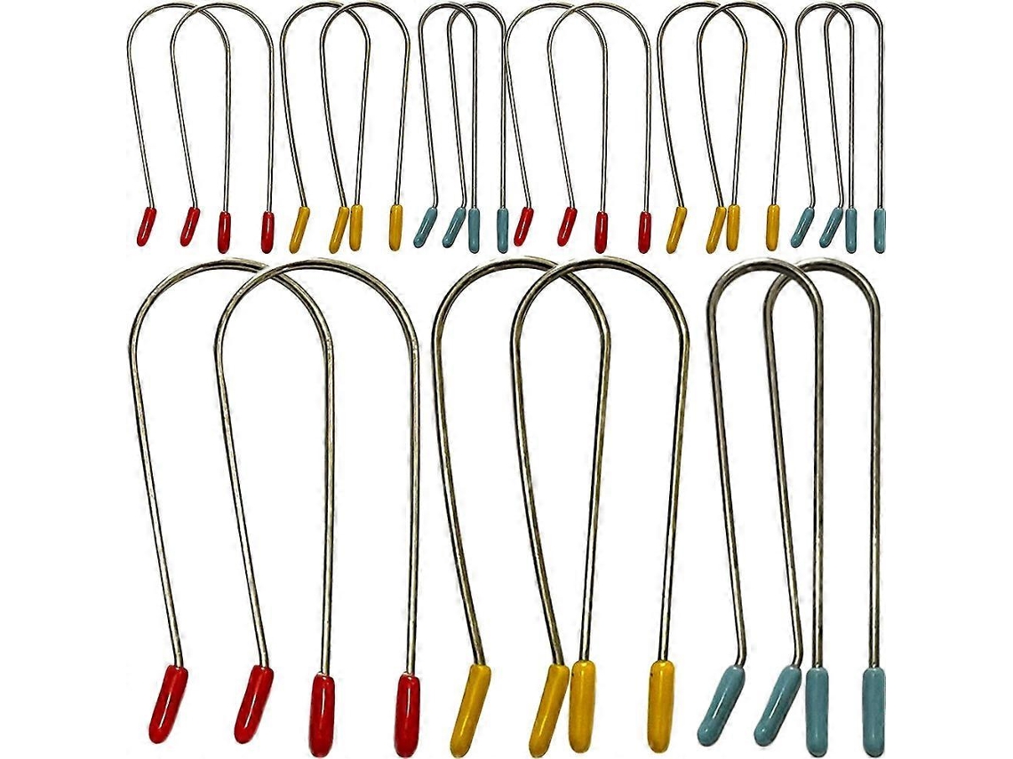 24 Peças De Clips Para Cachos Quentes De Aço Inoxidável, Ferramentas De Penteado Para Casa E Salão 7,00x1,90x0,20cm Cor Aleatória