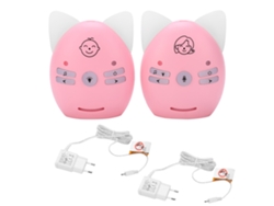 Monitor De Audio Inalámbrico Para Bebés Con Comunicación Bidireccional, Música Y Luz Nocturna - Rosa