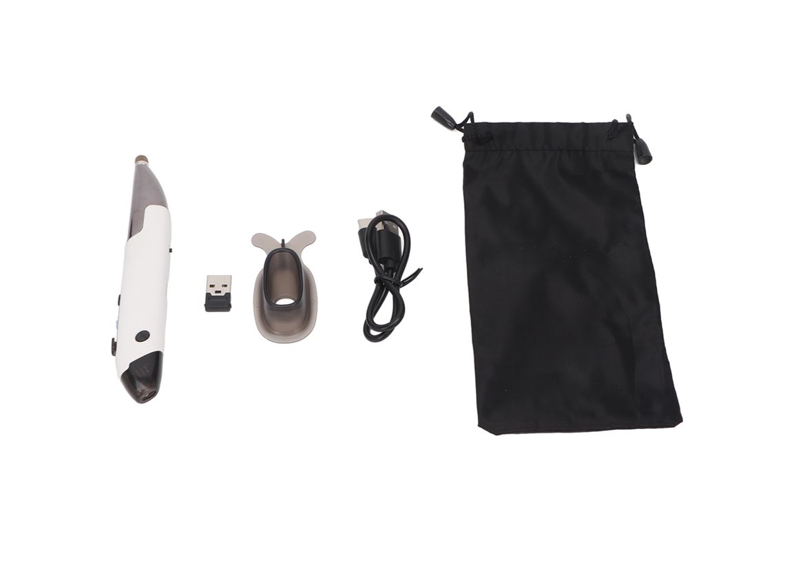 Lápiz Ratón Inalámbrico Con Entrada De Voz, 2,4 Ghz, 10 Metros, 1600 Dpi, Usb, Color Blanco, Para Pc, Portátil Y Tableta.