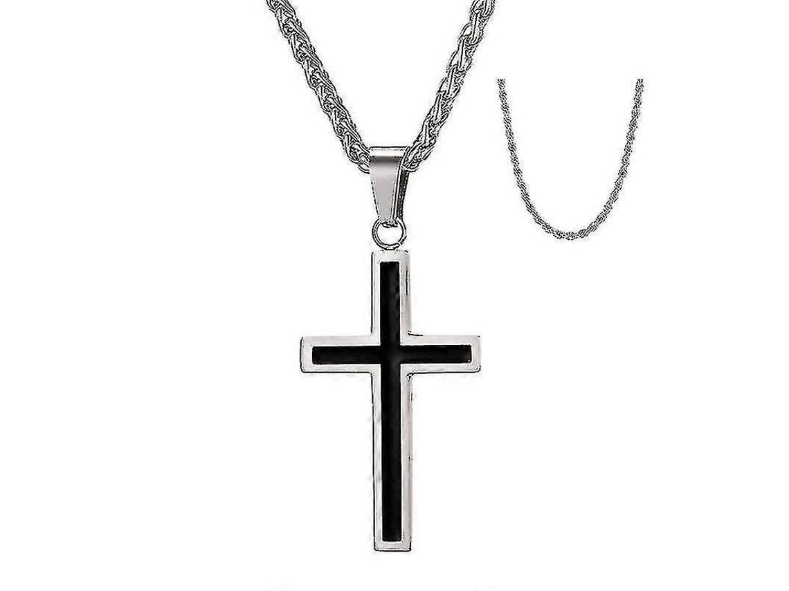 2026-collar De Cruz De Acero Inoxidable Con Cadena Cesta De Flores Para Regalo En Ocasiones Especiales