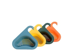 Organizador triangular para fregadero de cocina con colador, 4 piezas, 23*8 cm, para esponjas y cepillos.