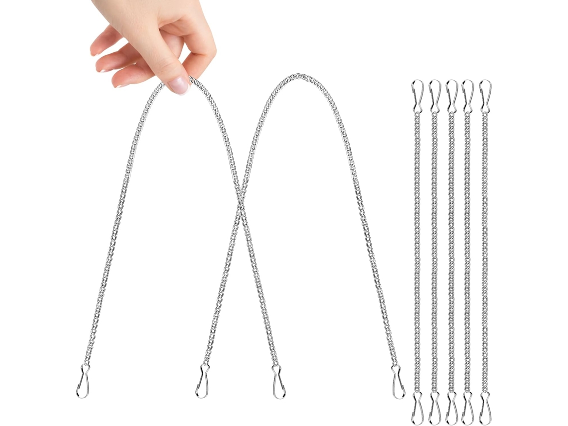 Cadena Metálica Ounona Para Supermercados Y Exposiciones, Diseño Elegante, 7 Piezas Para Colgar Letreros Y Cadena De