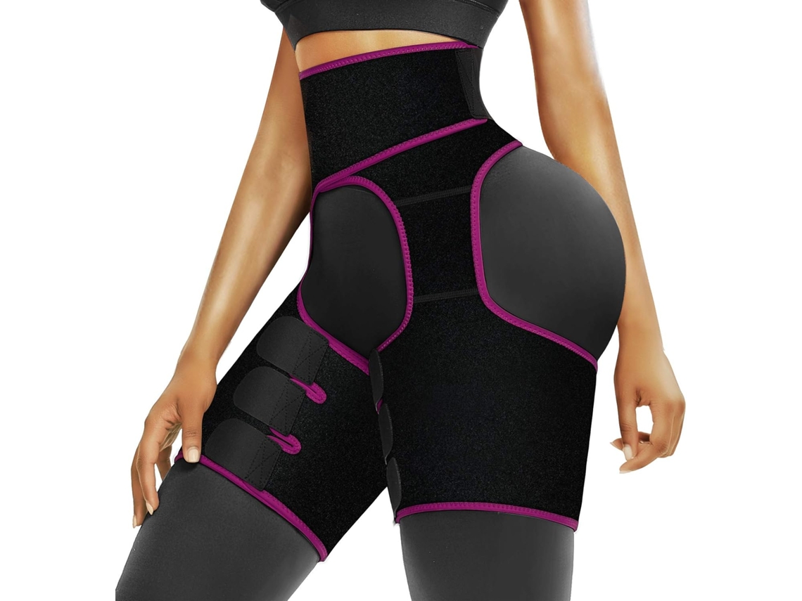 Faja moldeadora de cintura y muslos de neopreno para levantamiento de glúteos, ajustable para mujeres y hombres, talla grande