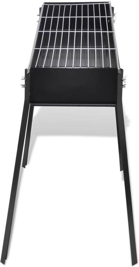 Barbacoa De Cuadrada con soporte vidaxl negro ferro 75 x 28