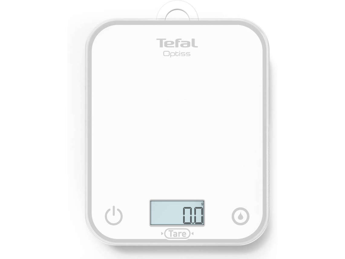 Báscula de cocina TEFAL Optiss White BC50U0V0 (5 kg - Resistente a rayones)