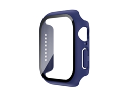 Capa Para Apple Watch Series 4/5/6/se 44mm Con Protector De Pantalla De Vidrio Templado (azul Oscuro) Spqment