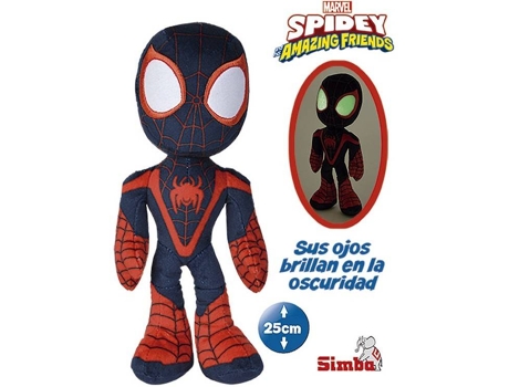 Peluche SPIDERMAN Spidey Miles Morales 25 Cm (Edad Mínima: 1 Año)