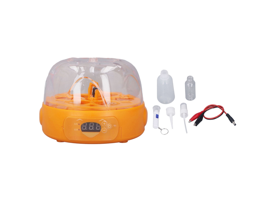 Incubadora De Ovos Digital Mini 6 Ovos Com Girador Automático 15w 100-240v Plug Uk Amarelo