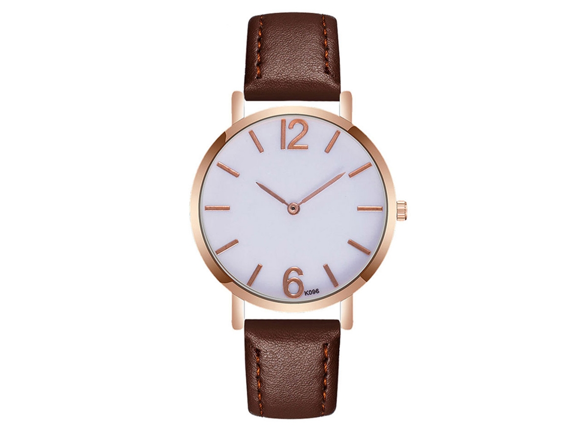 Reloj De Pulsera Analógico De Cuarzo Para Parejas Con Correa De Piel Sintética (esfera Blanca, Caja Plateada)