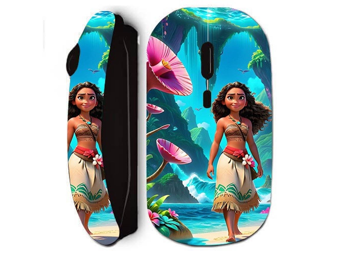 Ratón inalámbrico Vaiana Art Anime, color negro, Maniacase