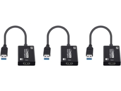 Tarjeta De Captura De Vídeo 3x A Usb 3.0 Full Hd 1080p 4k Para Transmisión Y Grabación En Directo