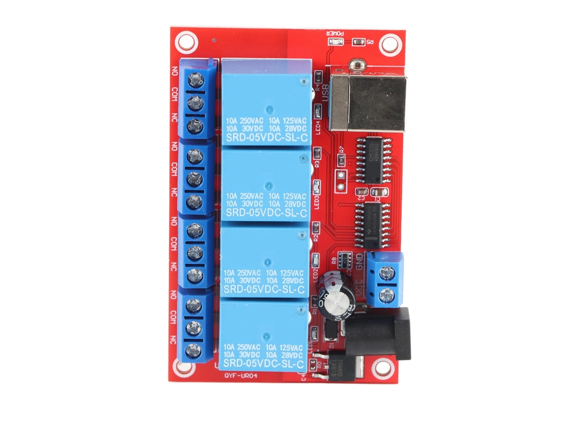 Módulo De Relés Plc Usb De 4 Canales Y 5 V Con 3 Modos De Control Remoto Para Aplicaciones Domésticas E Industriales.