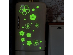 Pegatinas De Pared Holográficas Con Forma De Flor Que Brillan En La Oscuridad Para Decorar Habitaciones De Adolescentes.