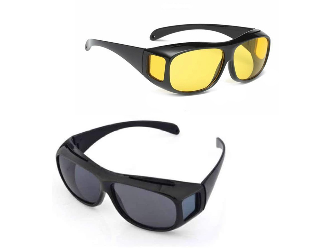 Gafas de visión nocturna para conductores, para usuarios de gafas, lentes polarizadas tintadas, según normas ISO.