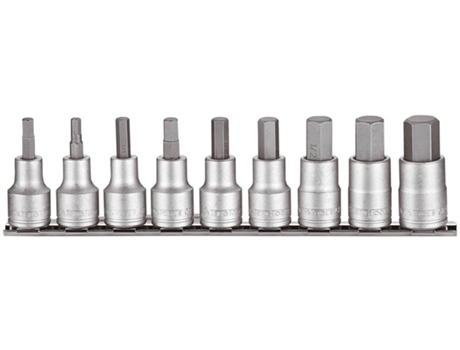 TENGTOOLS 237670104 Jgo de 9 Vasos 1/2 Con Punta Hexagonal M1209Af