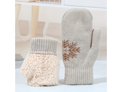 Guantes De Invierno Unisex Con Forro Polar Y Grueso Aislamiento Snowflake, Elegantes Y Resistentes Al Frío Para Proteger Tus Manos Al Aire L