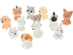 Kit De 12 Piezas De Micropaisajes En Miniatura Inoomp Con Adorables Figuras De Perros De Resina Y Decoraciones De Musgo