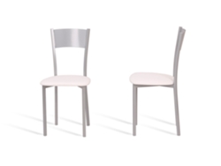 Cadeira de Cozinha PORTUS Baunilha (85x39x41 cm - Polipele - Branco - 2 Un)