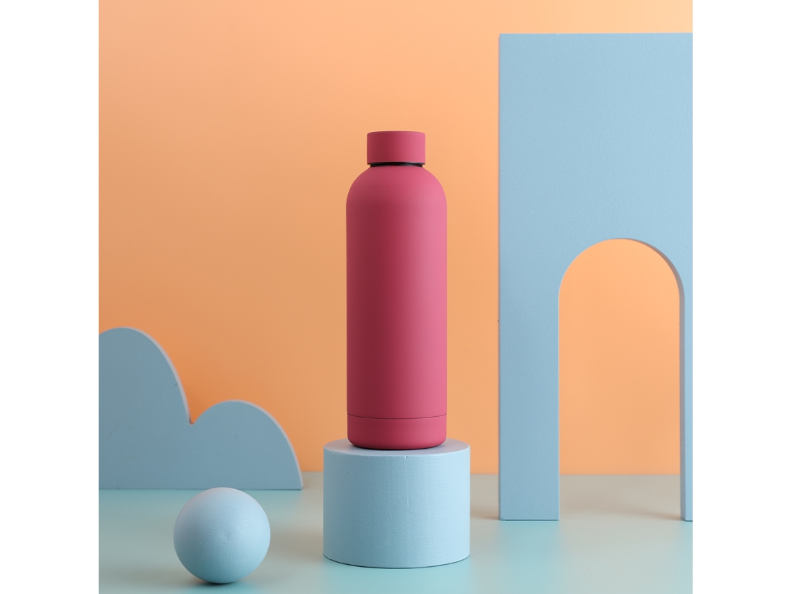 Caneca Esportiva Térmica MDUG (rosa vermelha 500ml)