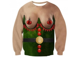 2026-jersey Feo De Navidad Para Hombre Mujer Sudadera Divertida Impresión 3d Navideña Bwy 4xl
