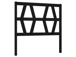 Maison Exclusive - Cabecero De Cama Madera Maciza De Pino Negro 96x4x100 Cm