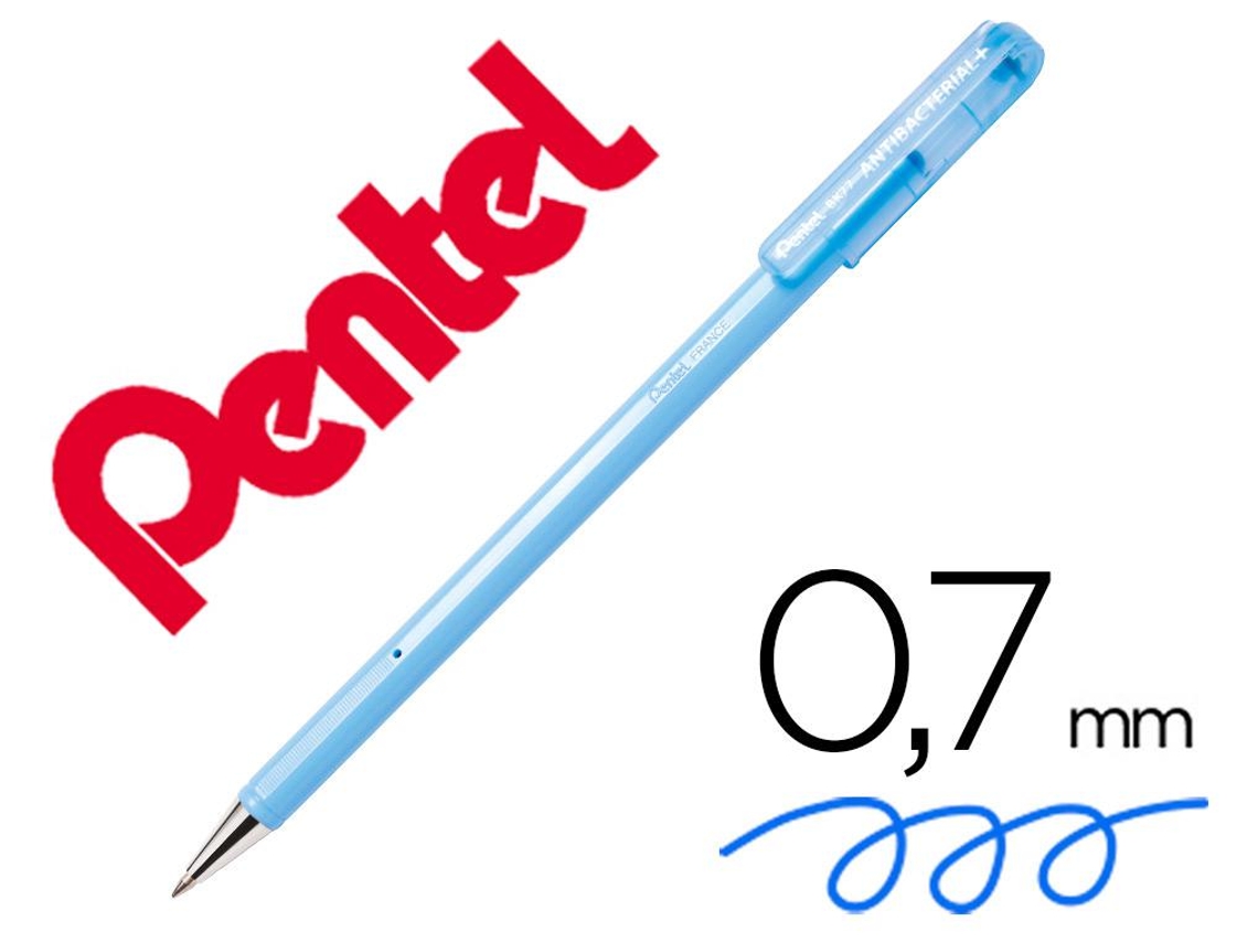 Esferografica Pentel Bk77 Antibacterial Azul