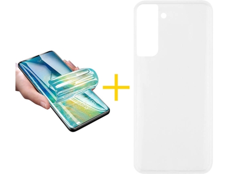 Carcasa + Protector de Pantalla para Samsung Galaxy S21 5G SKYHE Transparente Claro