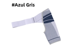 Soporte de hombro de una pieza, manga de compresión ajustable para soporte de brazo Mdug (azul grisáceo L/XL)